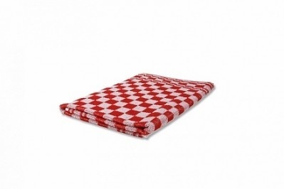 Keukendoek 60 x 60 cm rood/wit