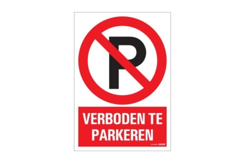 Veiligheidspictogram - Verboden te parkeren - bord