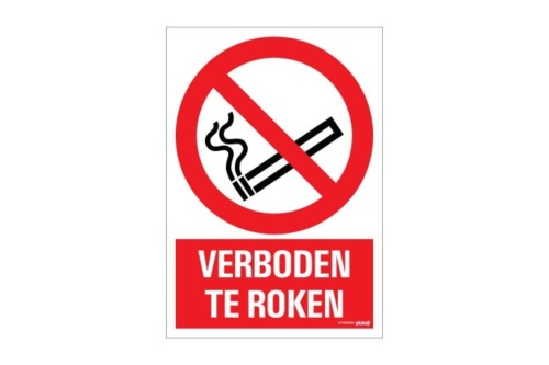 Veiligheidspictogram - Verboden te roken - bord