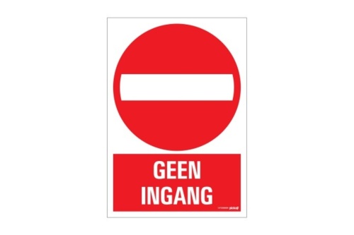 Veiligheidspictogram - Geen ingang - bord