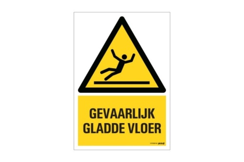 Veiligheidspictogram - Gevaarlijk gladde vloer - bord