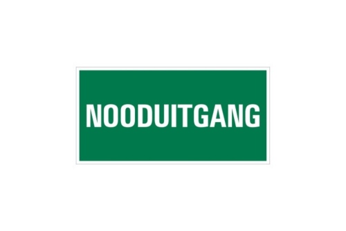 Veiligheidspictogram - Vluchtweg Nooduitgang - bord